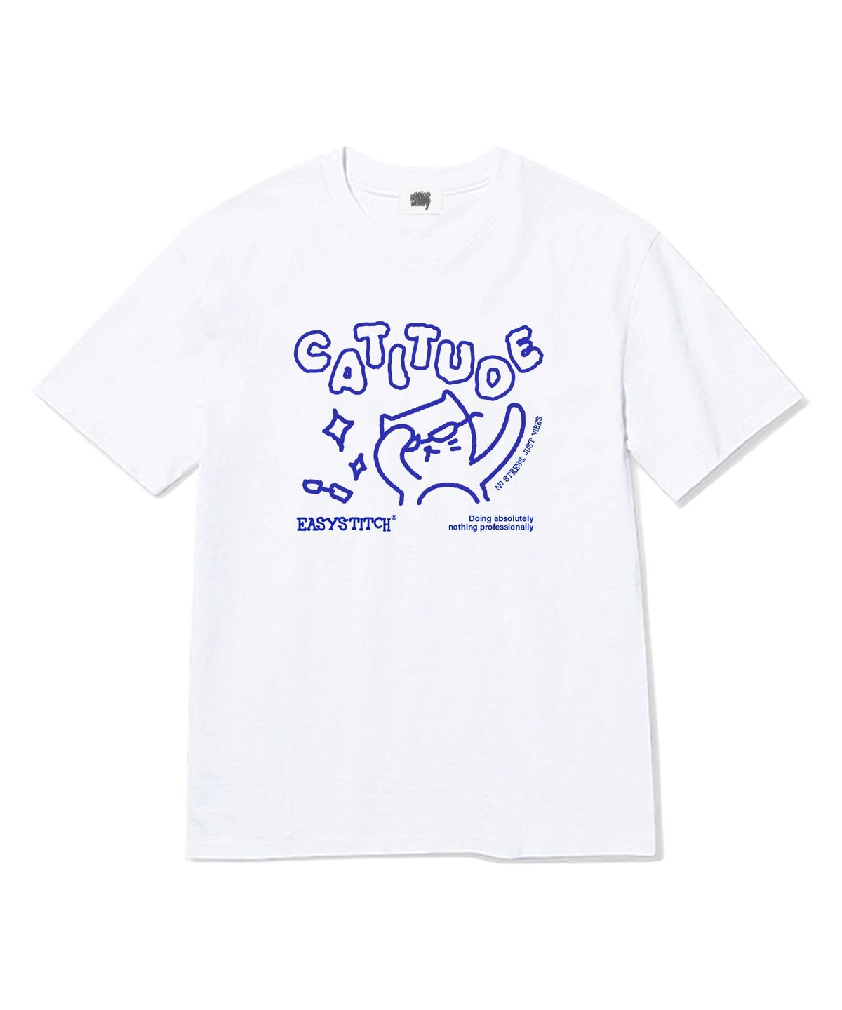 이지스티치(EASY STITCH) 캐티튜드  반팔티셔츠 화이트