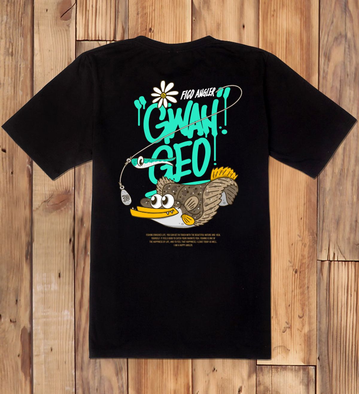 돌돌(DOLDOL) FICO-tshirts-415 피코앵글러 광어 낚시 디자인 티셔츠 반팔티