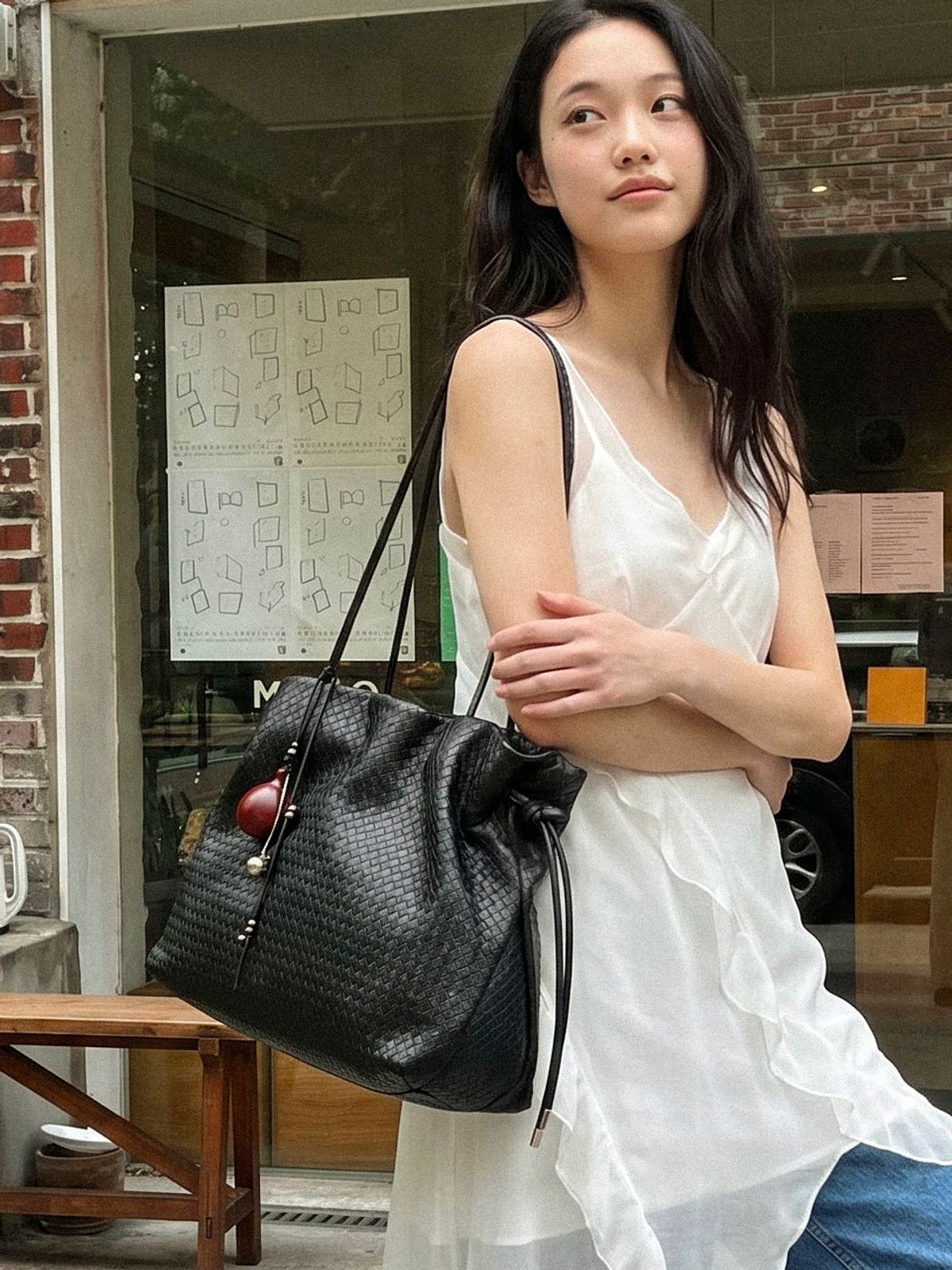 앤딜로즈(NDEAROSE) 마르고 백_플래드 블랙