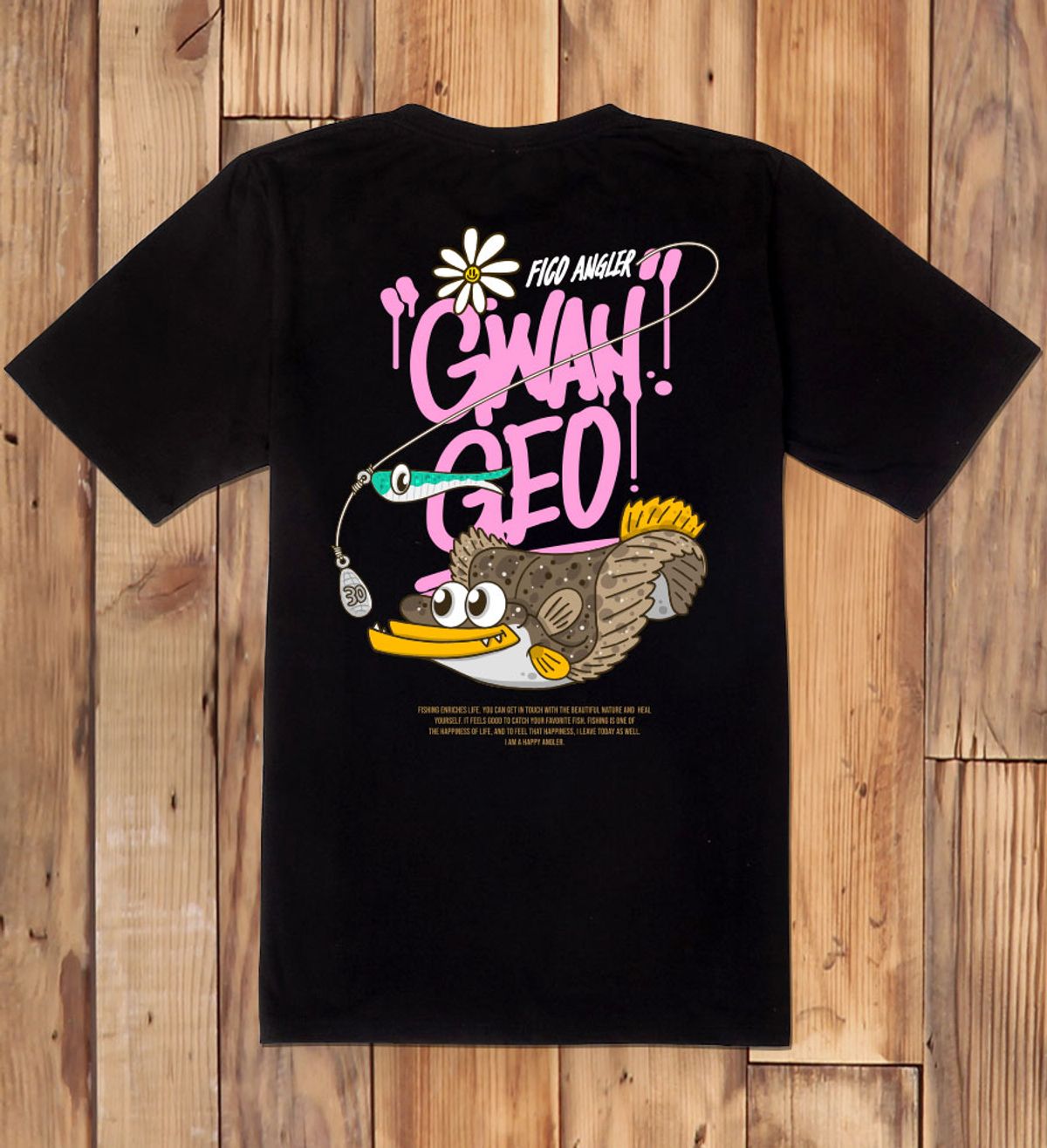 돌돌(DOLDOL) FICO-tshirts-416 피코앵글러 광어 낚시 디자인 티셔츠 반팔티