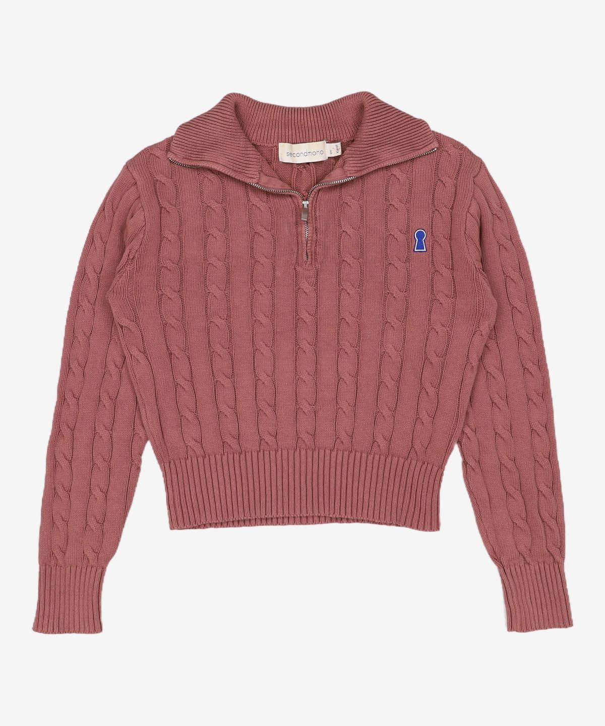 세컨모놀로그(SECONDMONO) Heavyweight Cable Half Zip Knit [OATMEAL]_COOSKT042OATMEAL XS