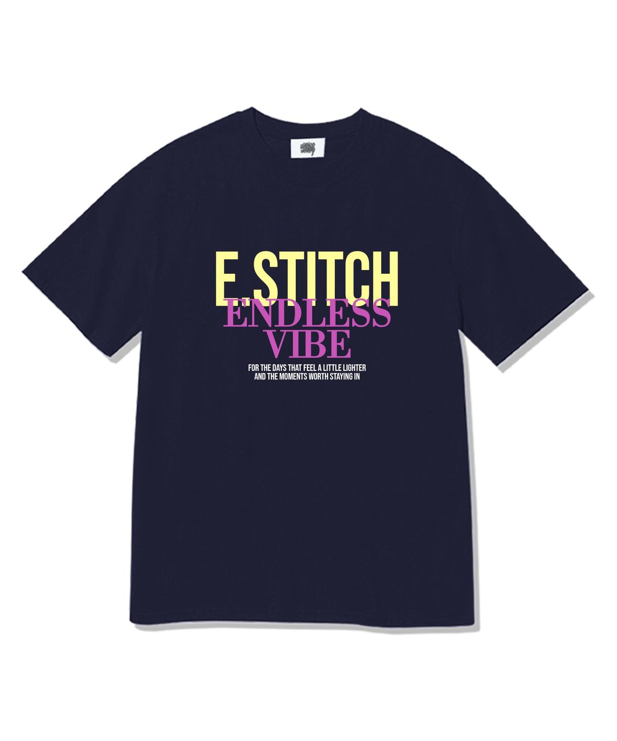 이지스티치(EASY STITCH) 스테이인스티치  반팔티셔츠 네이비