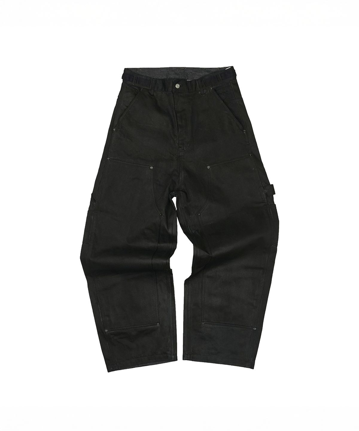 그레일즈(GRAILZ) [GRAILZ X KOIN SEOUL] CARPENTER RAW PANTS [COATED BLACK]