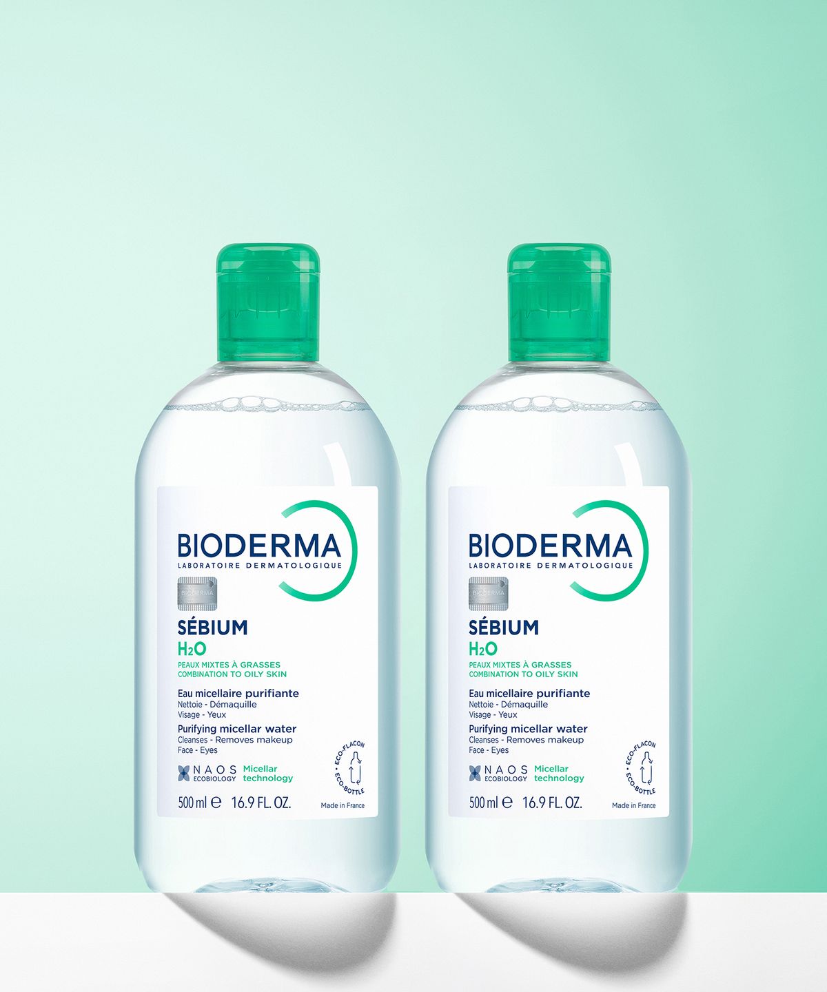 바이오더마(BIODERMA) [2개] 세비엄 H2O 500ml (유수분 밸런스 클렌징 워터)x2