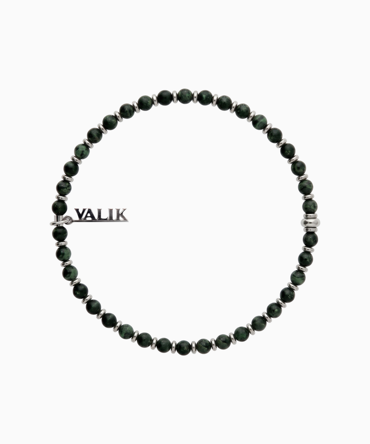 발릭(VALIK) [925실버] No.92 캄바바 제스퍼 비즈팔찌 4mm (그린)