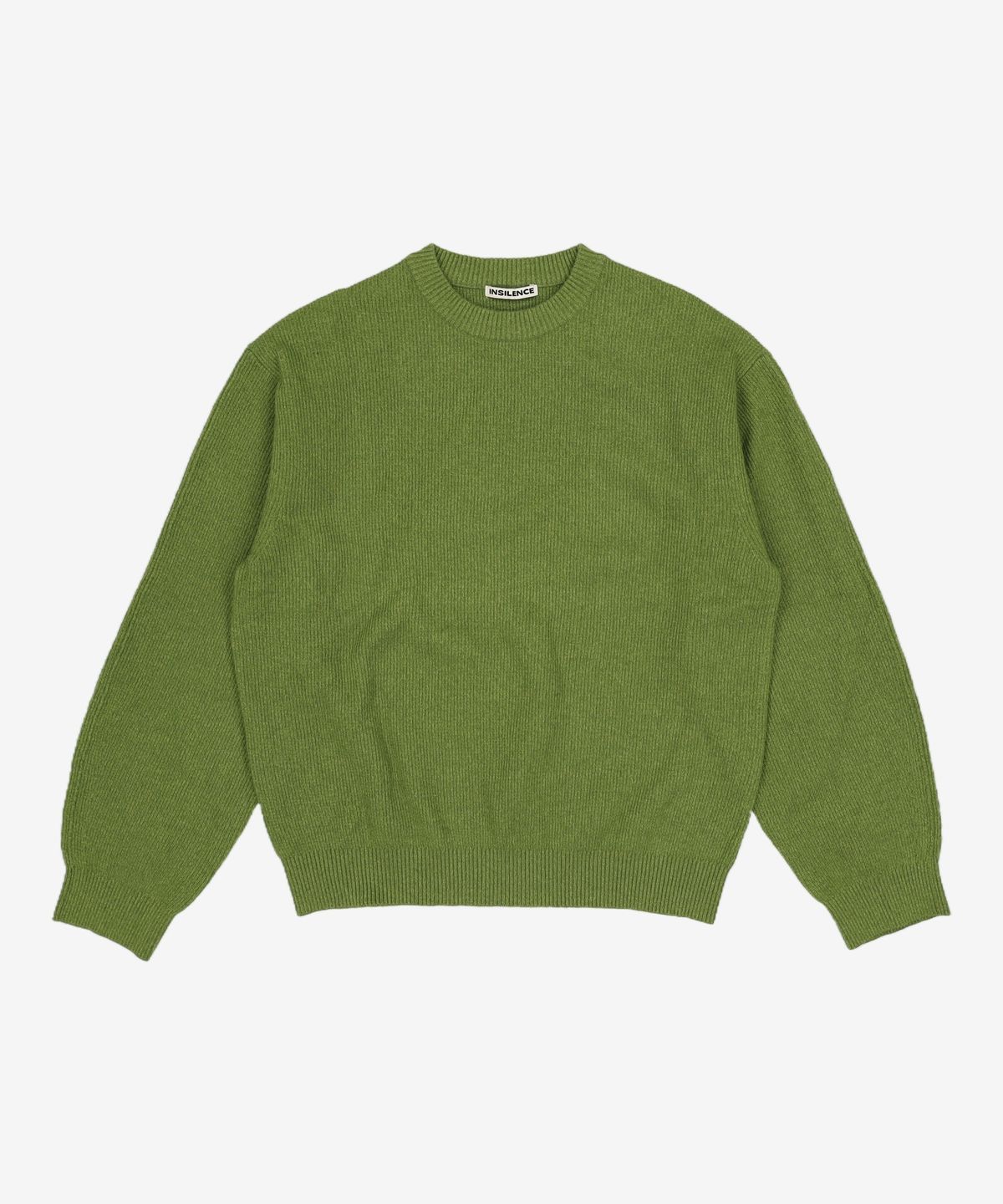 인사일런스(INSILENCE) 벌룬핏 크루넥 니트 OLIVE GREEN M