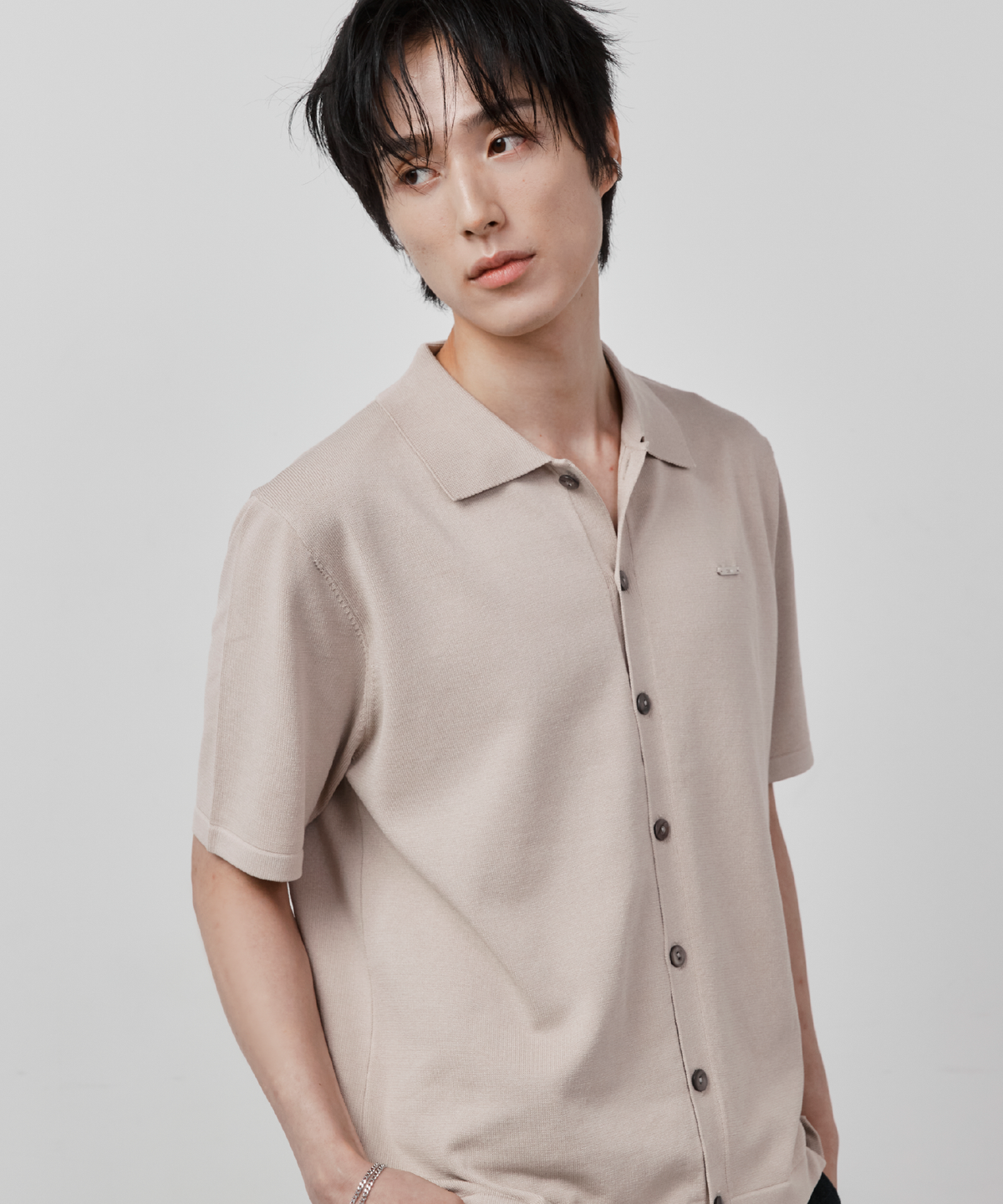 쎄이(CEIII) 스탠다드 니트 셔츠 가디건 베이지