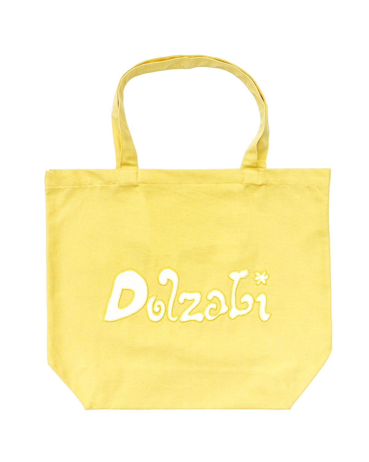 돌자비(DOLZABI) 젤라또 아플리케 캔버스 에코백 (레몬 크림 옐로우)