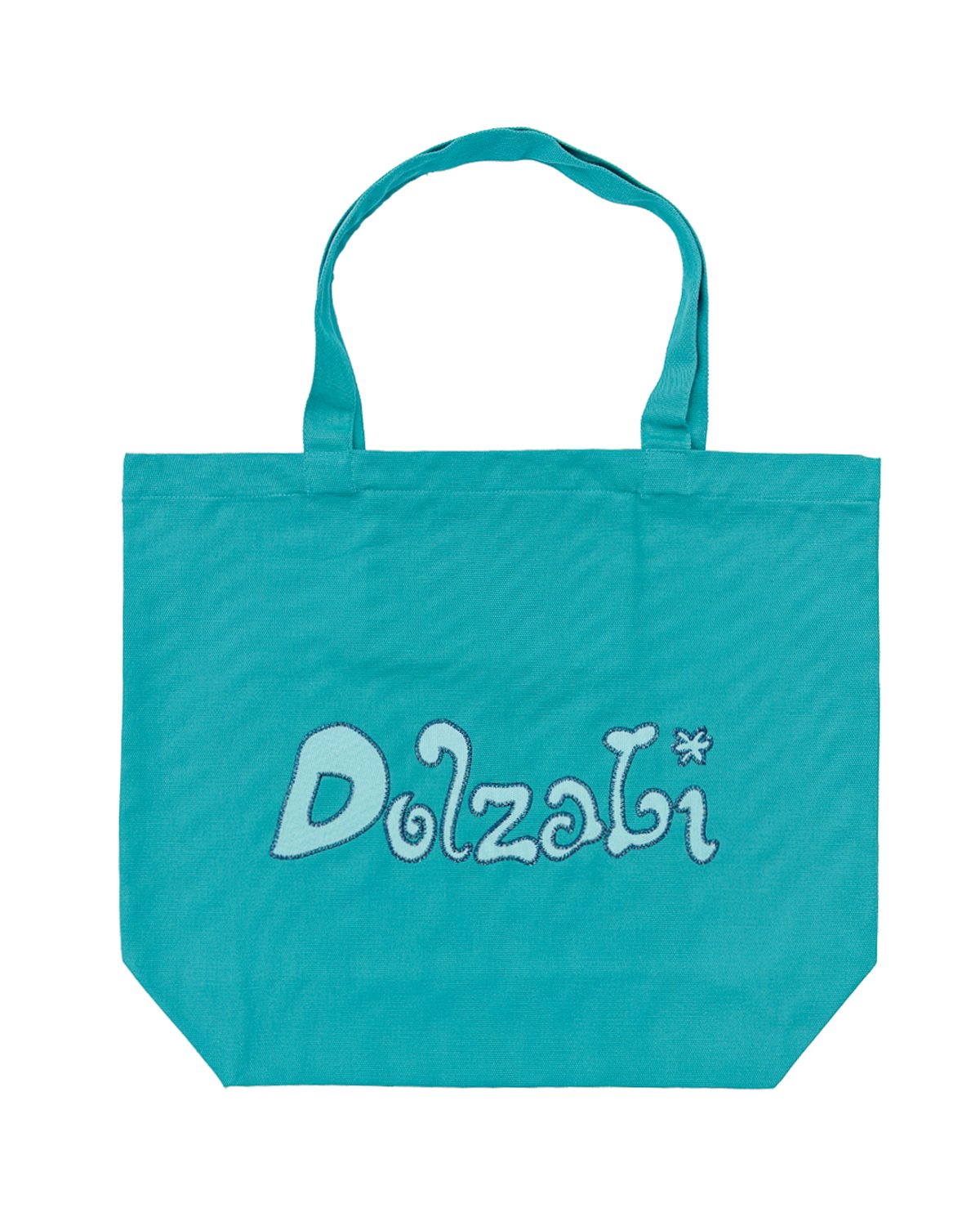 돌자비(DOLZABI) 젤라또 아플리케 캔버스 에코백 (블루 민트)