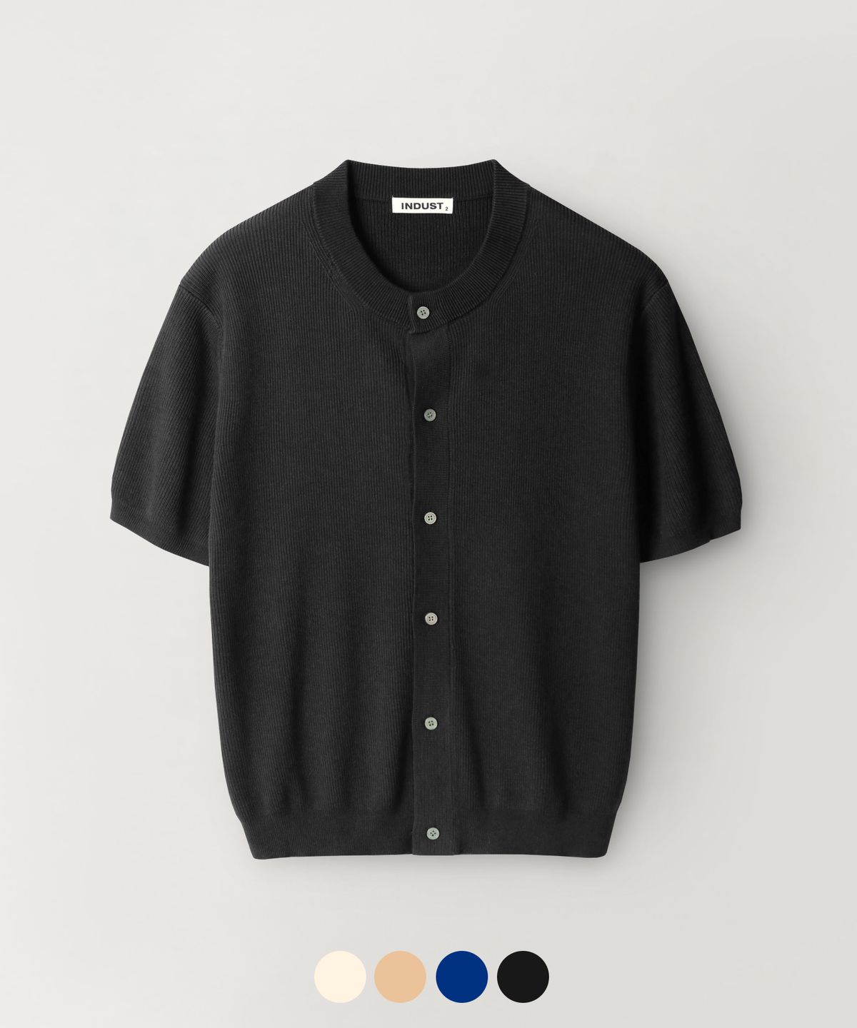 인더스트(INDUST) 크롭 머슬 라운드 하프가디건_4COLOR