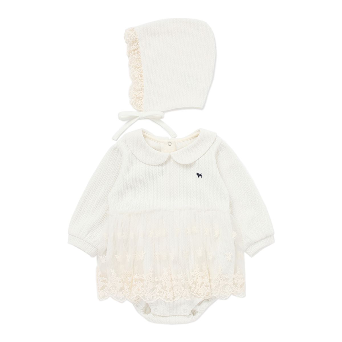 블루독 베이비(BLUEDOGBABY) SOFT 레이스 바디수트 (45A13-604-13)