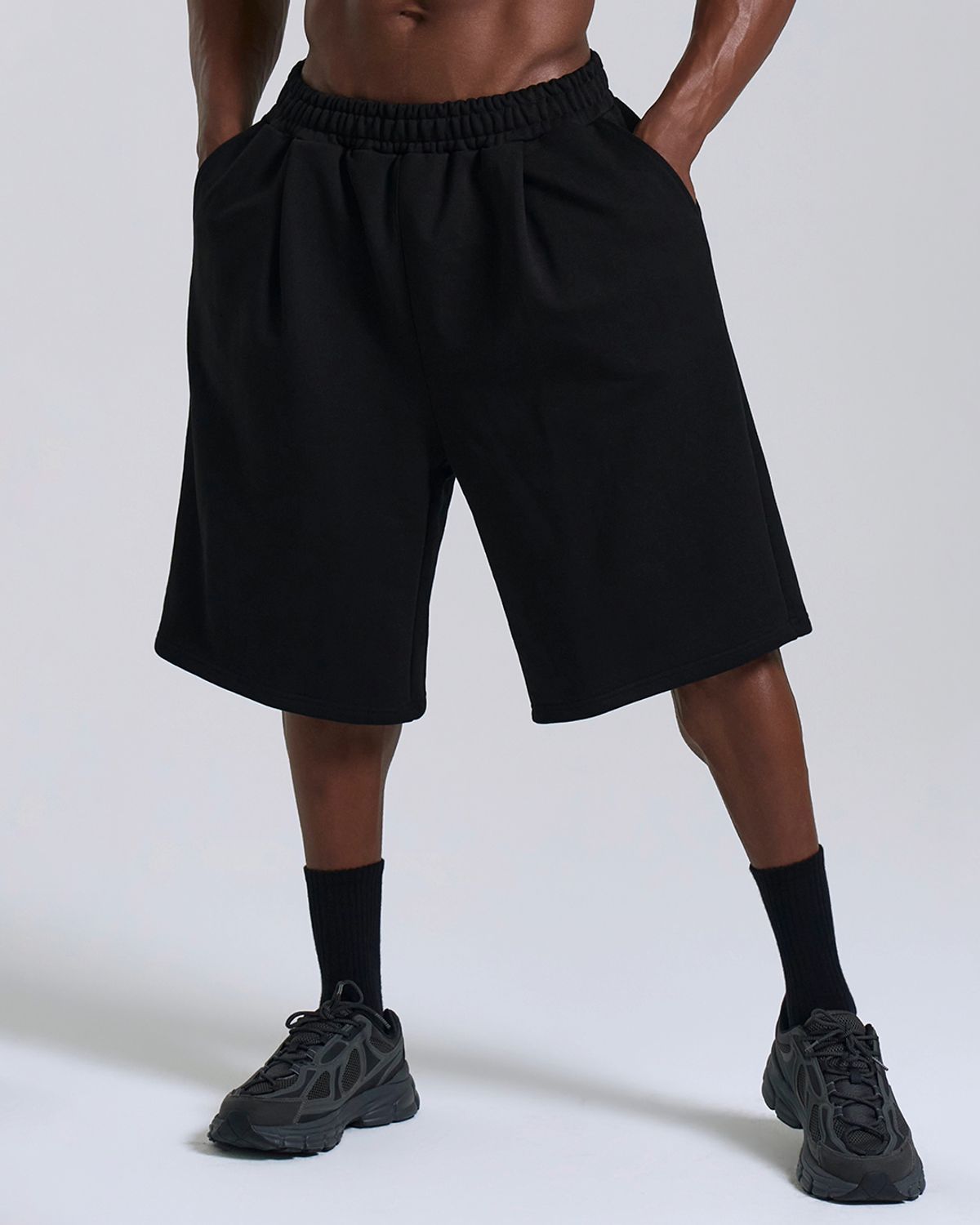 베르만 어패럴(VERMANN APPAREL) 원턱 버뮤다 스웨트 쇼츠 4color