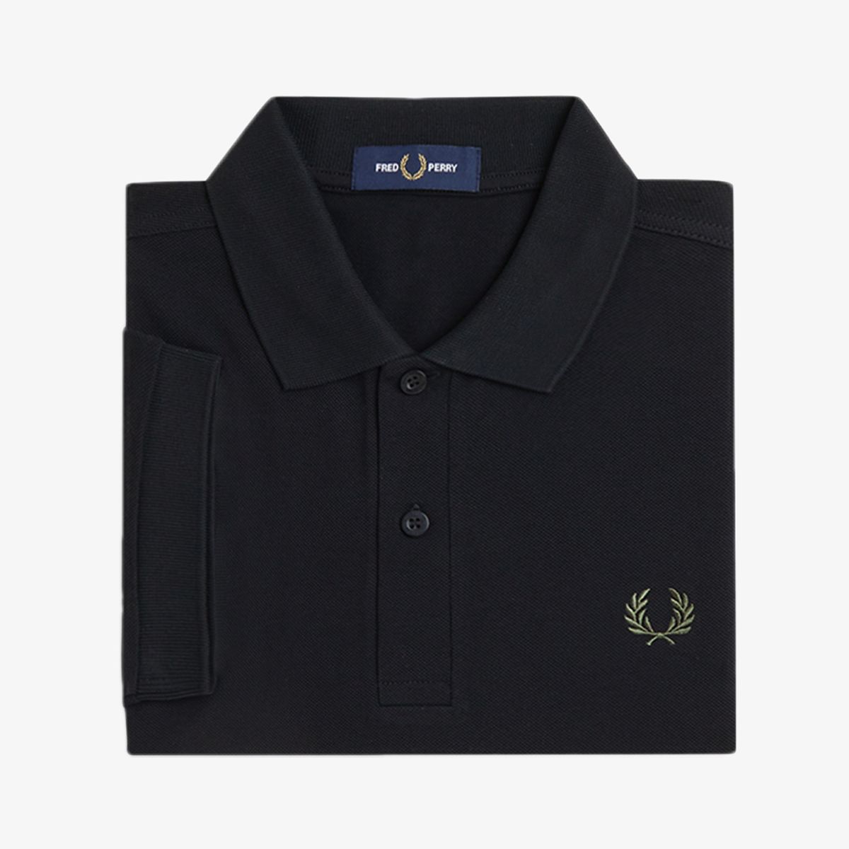 프레드페리(FRED PERRY) [M6000] 플레인 프레드페리 셔츠 - 블랙/로렐리스그린 AFPM2G36000-13C