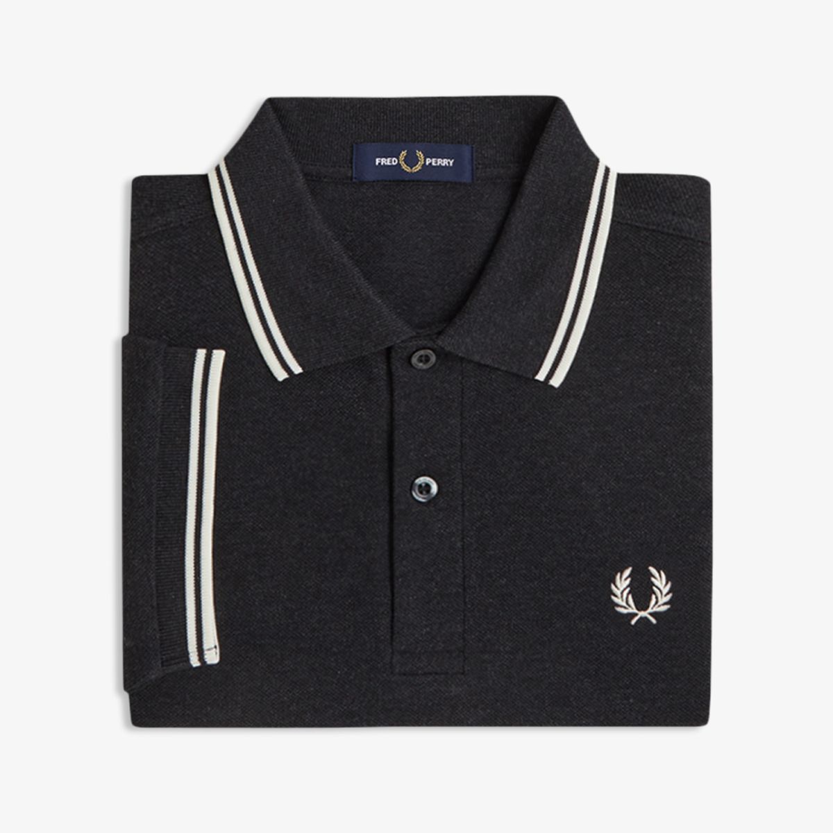 프레드페리(FRED PERRY) [M3600] 트윈 팁 프레드페리 셔츠 - 차콜말/에크루 AFPM2G33600-89C