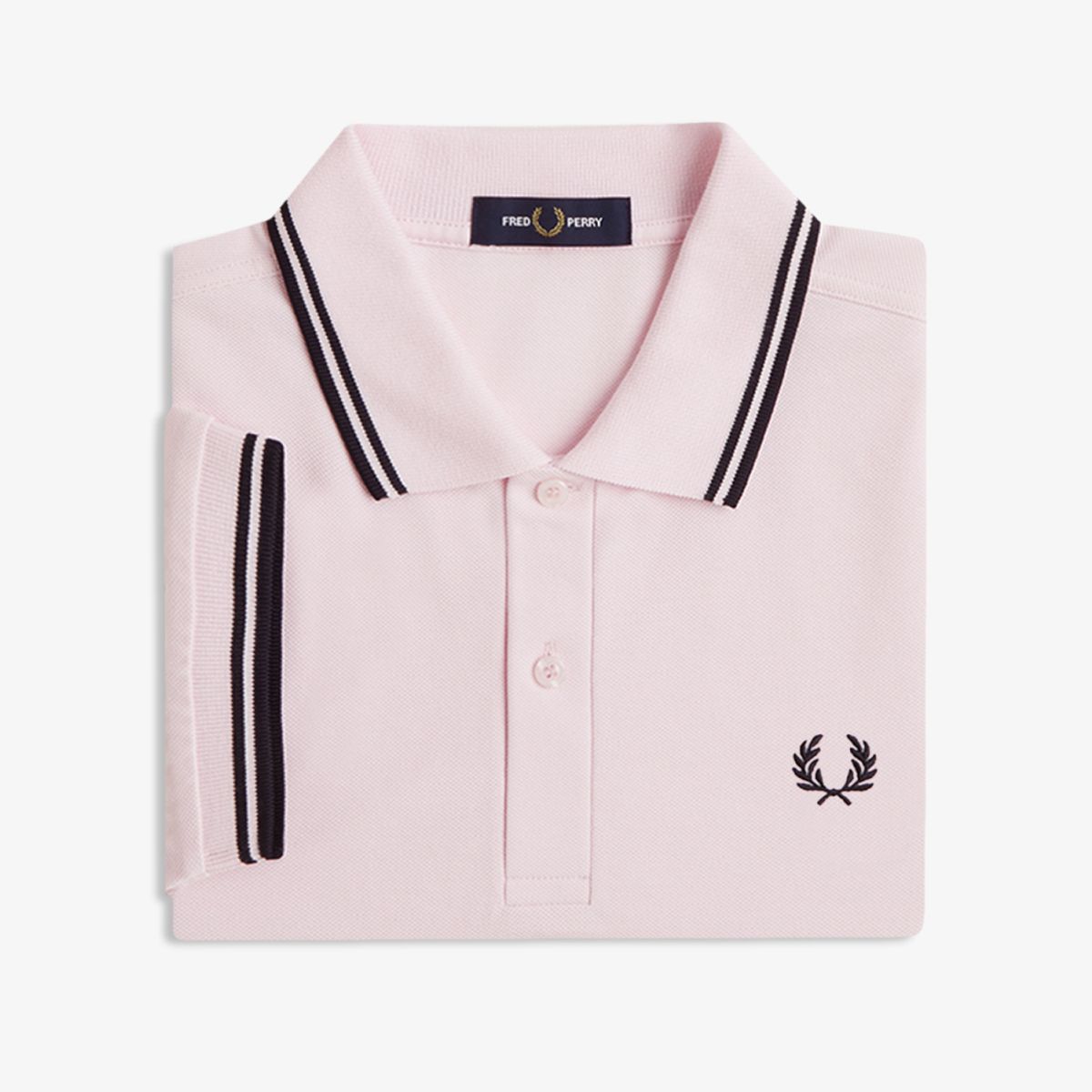 프레드페리(FRED PERRY) [M3600] 트윈 팁 프레드페리 셔츠 - 아이스핑크/네이비 AFPM2G33600-82C
