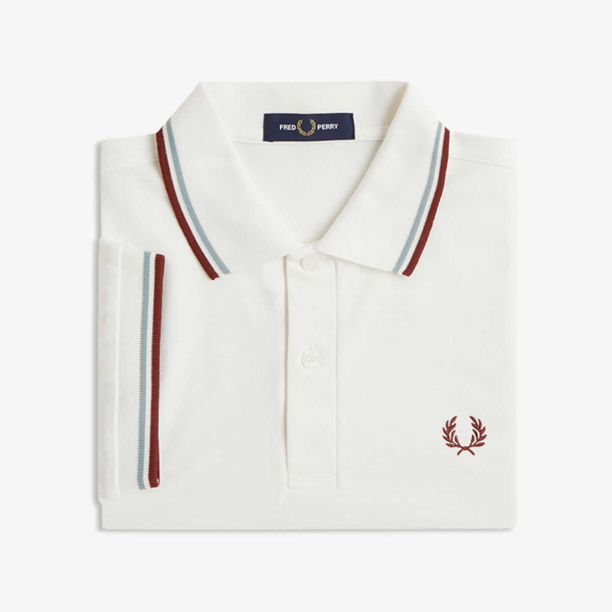프레드페리(FRED PERRY) [M3600] 트윈 팁 프레드페리 셔츠 - 스노우화이트/실버블루/브랜디 AFPM2G33600-67C