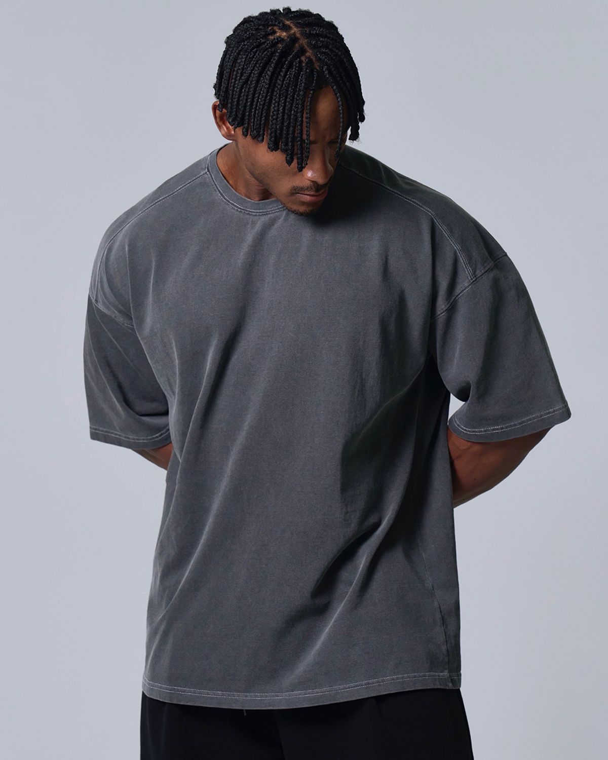 베르만 어패럴(VERMANN APPAREL) 피그먼트 쉐입드 숄더 오버핏 반팔티 3color