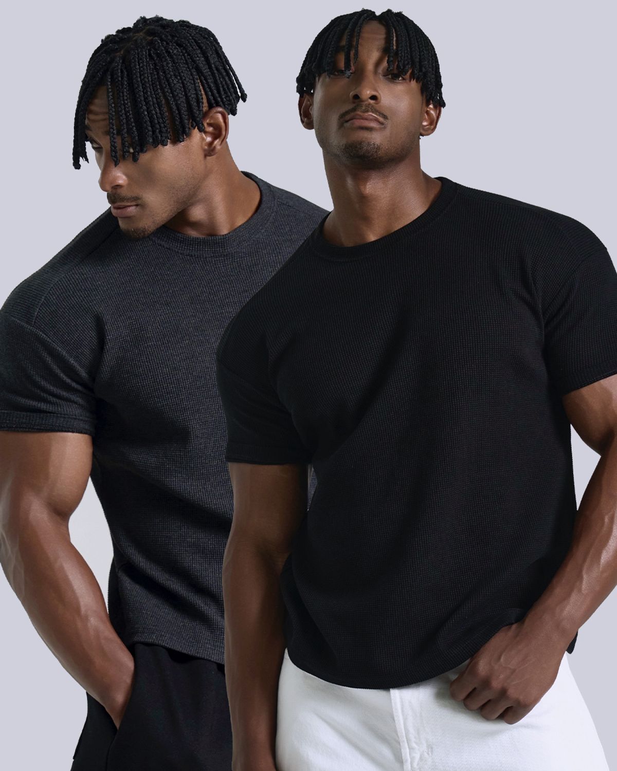 베르만 어패럴(VERMANN APPAREL) 와플 머슬핏 반팔 티셔츠 2color