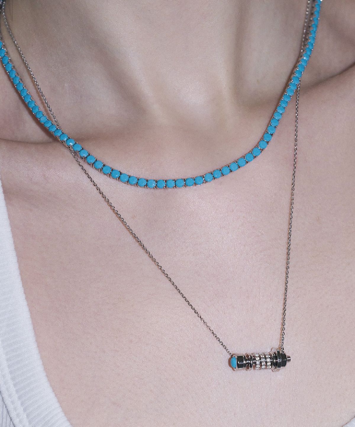 리스(LISSE) [925 SILVER] TURQUOISE TENNIS N