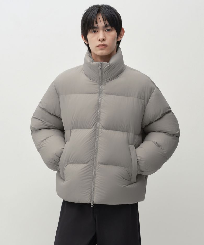 머스코비 다운 숏 패딩 재킷 [라이트 웜 그레이]
