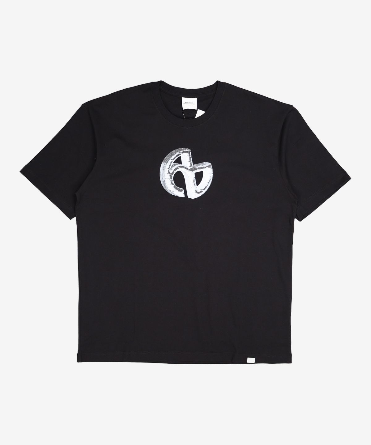 노매뉴얼(NOMANUAL) METAL SYMBOL LOGO T-SHIRT - BLACK L