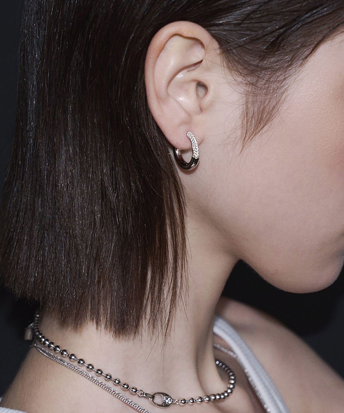 리스(LISSE) [925 SILVER] PAVÉ LINE E