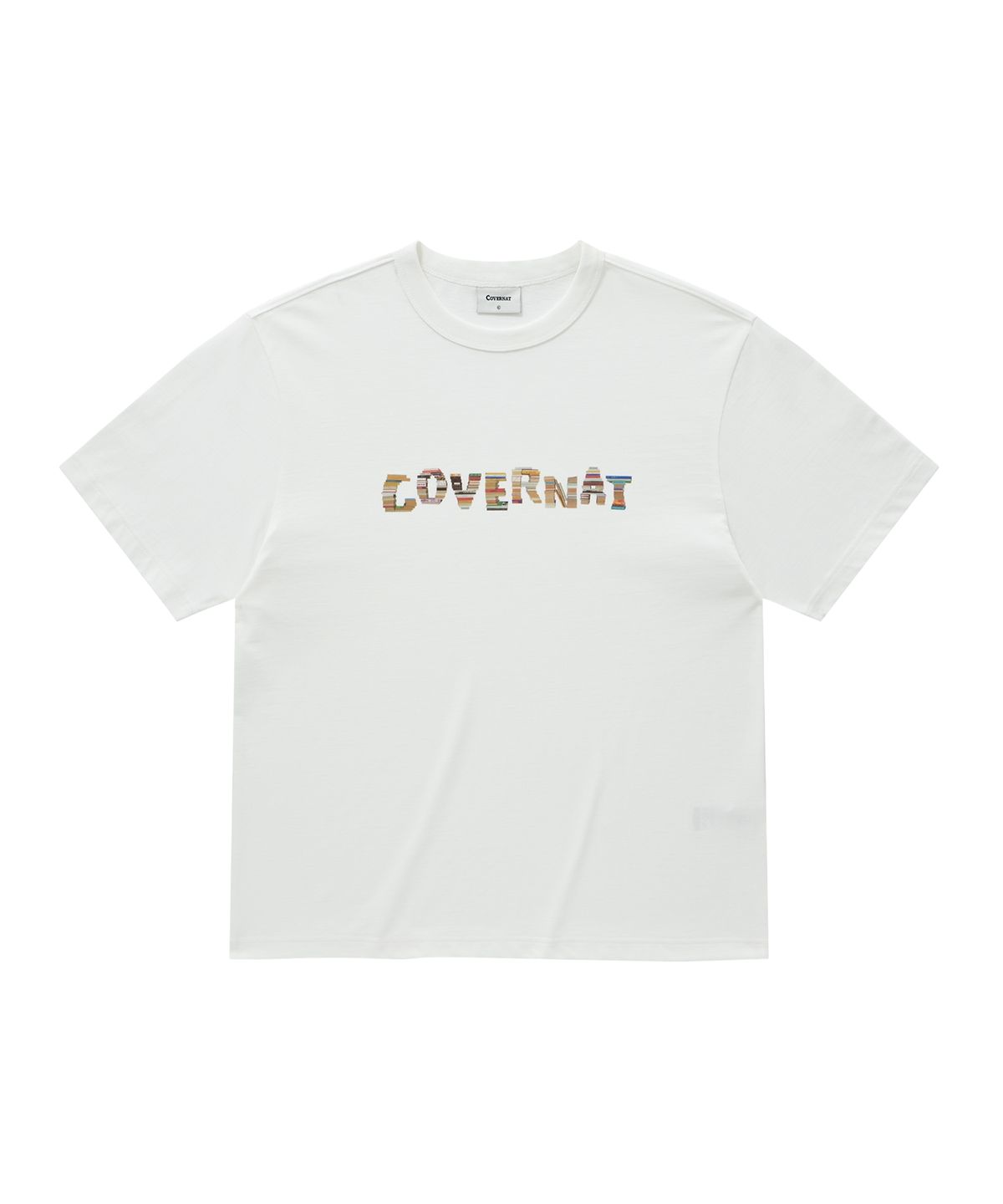 커버낫(COVERNAT) 젠가 로고 그래픽 티셔츠 화이트