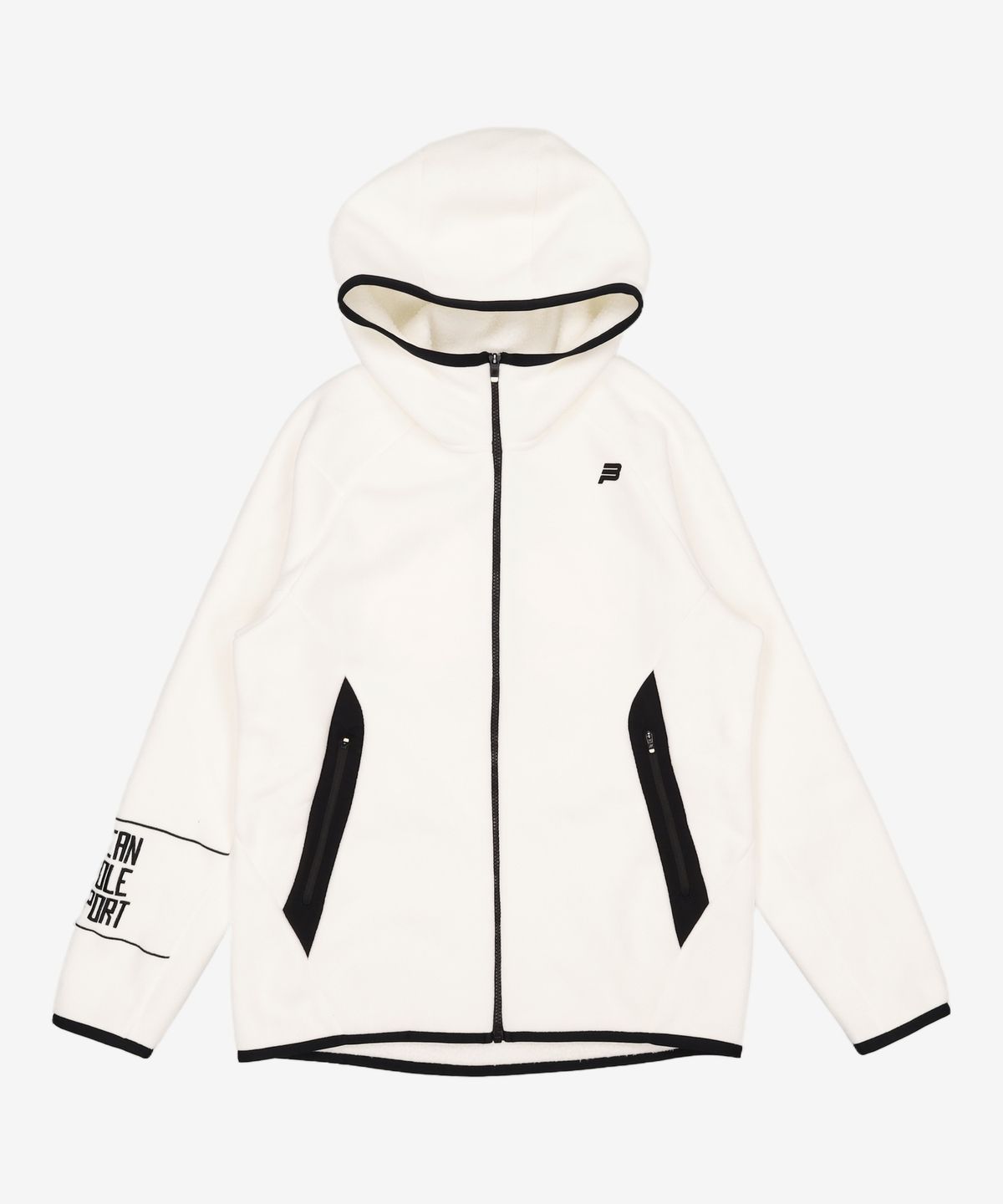 빈폴 스포츠(BEANPOLE SPORT) 아이보리 남성 브러쉬드 플리스 후드 집업 티셔츠 (BO9X41F010) 100