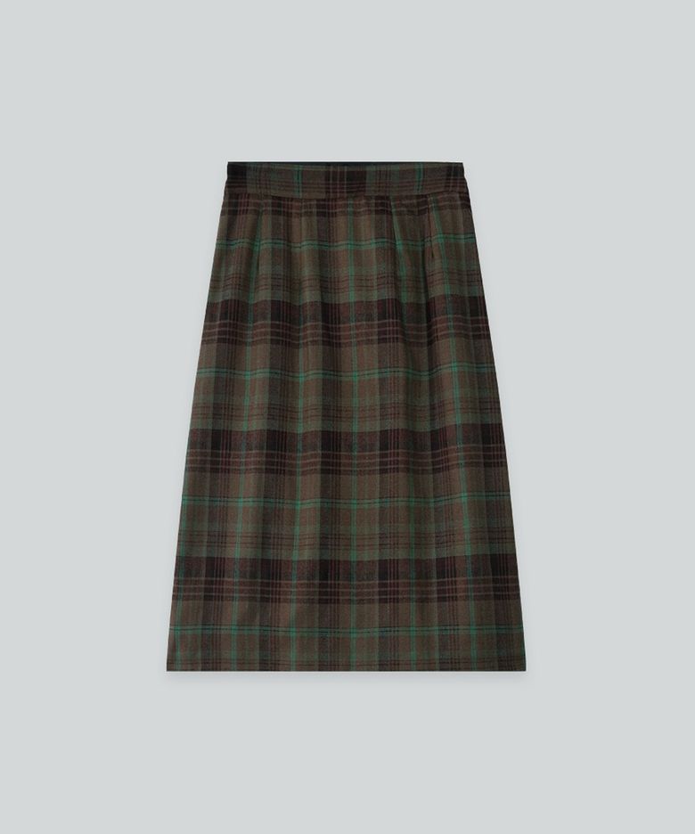 Pin-up checkered Skirt (Green)