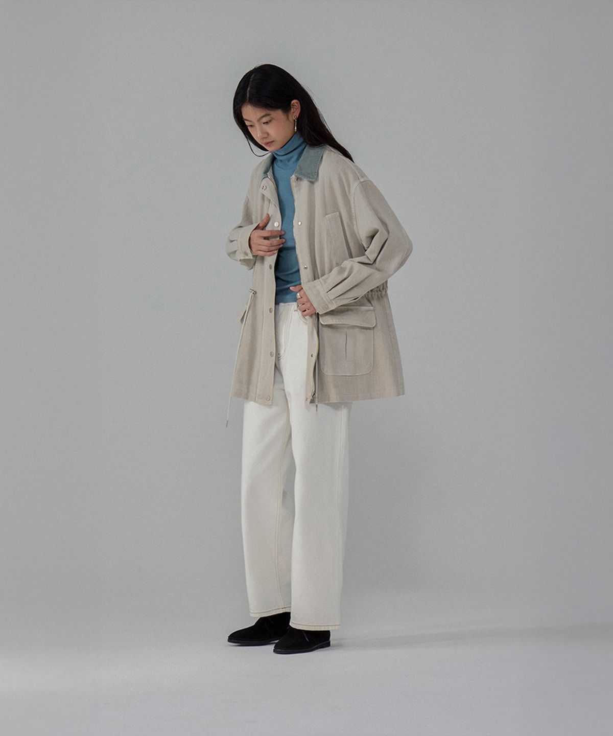 더밀루이(THEMILUI) Hara work jacket (Oatmeal)