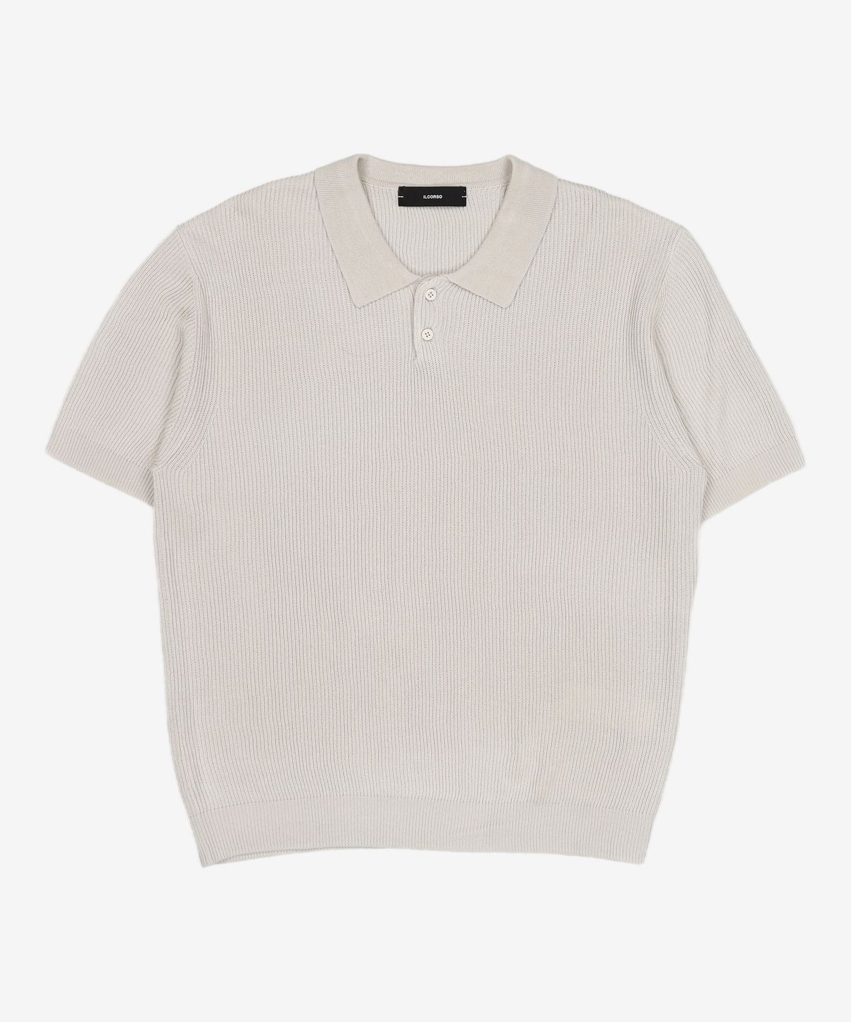 일꼬르소(IL CORSO) 에센셜 카라 반팔 니트 크림 IESW5E501CR XL