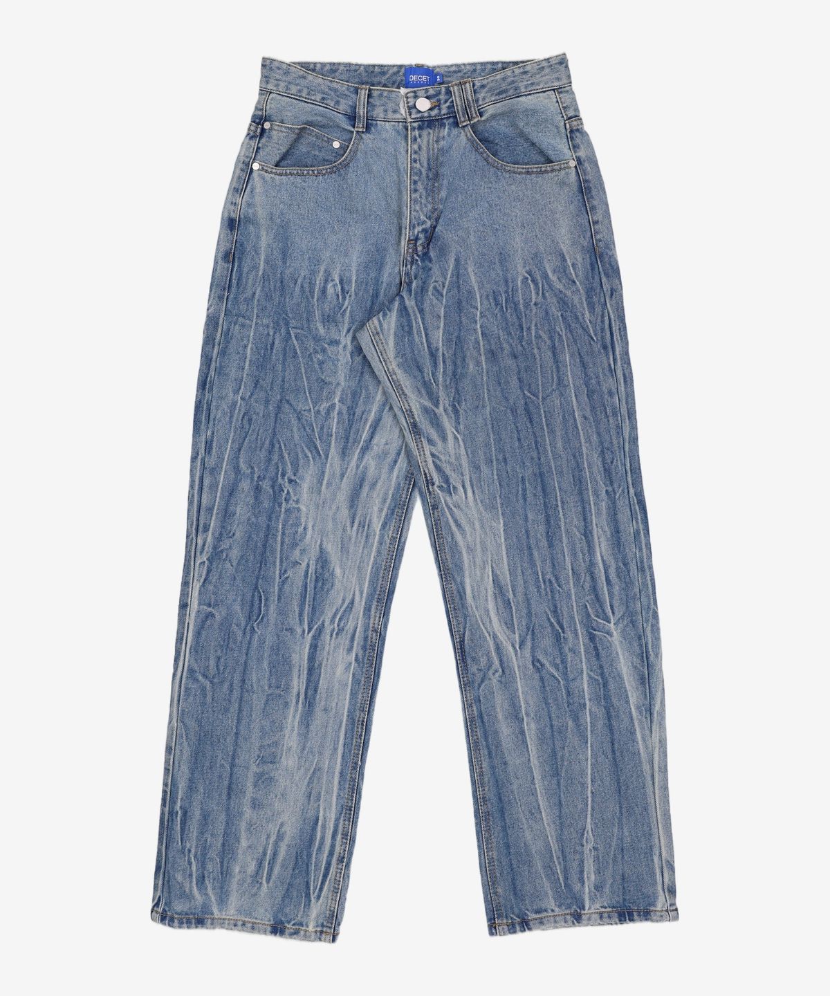 데케트(DECET) Mid Rise Wide Jeans DCPT027BlueCenter 30