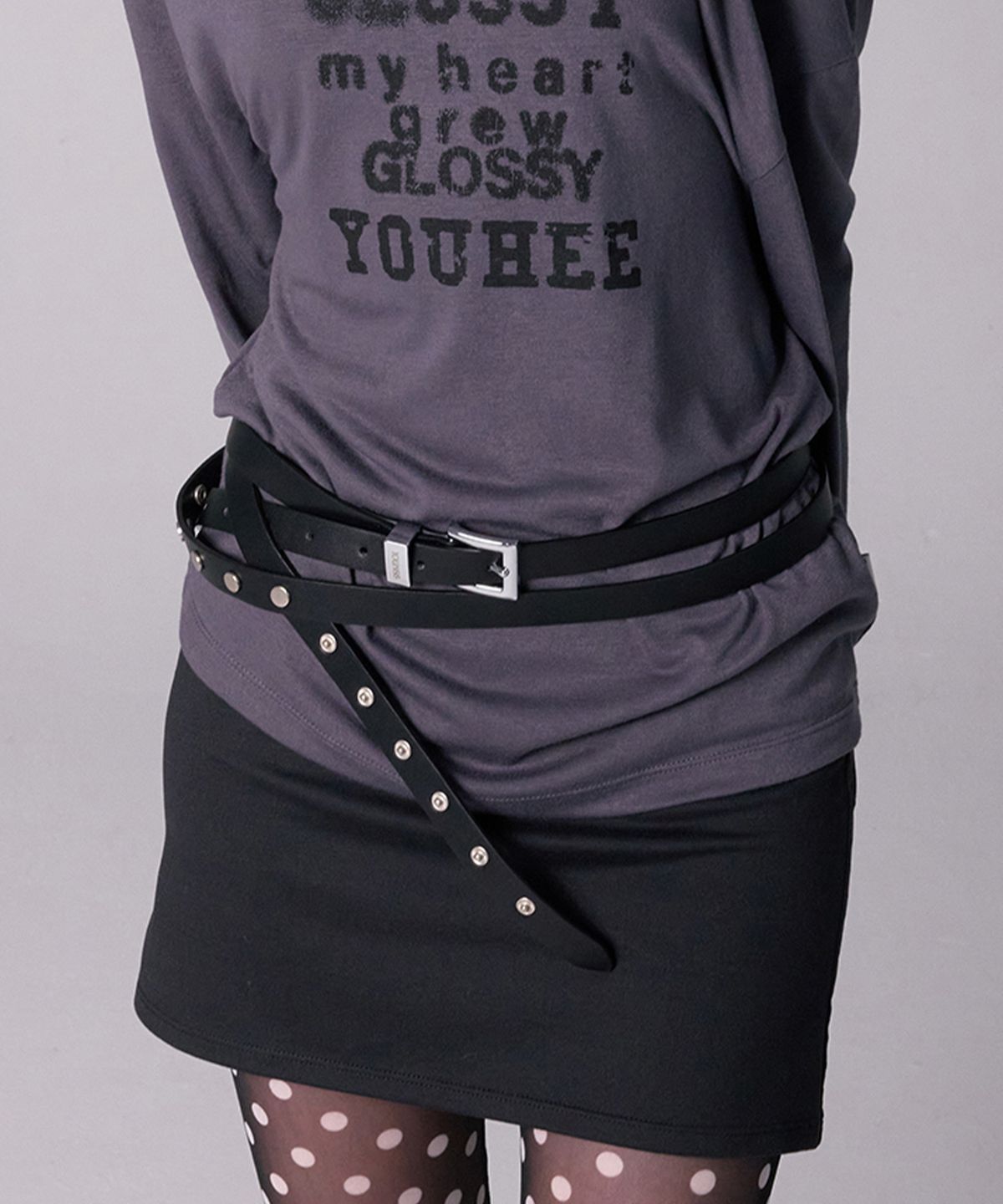 유희(YOUHEE) TWIN STUD BELT_BLACK