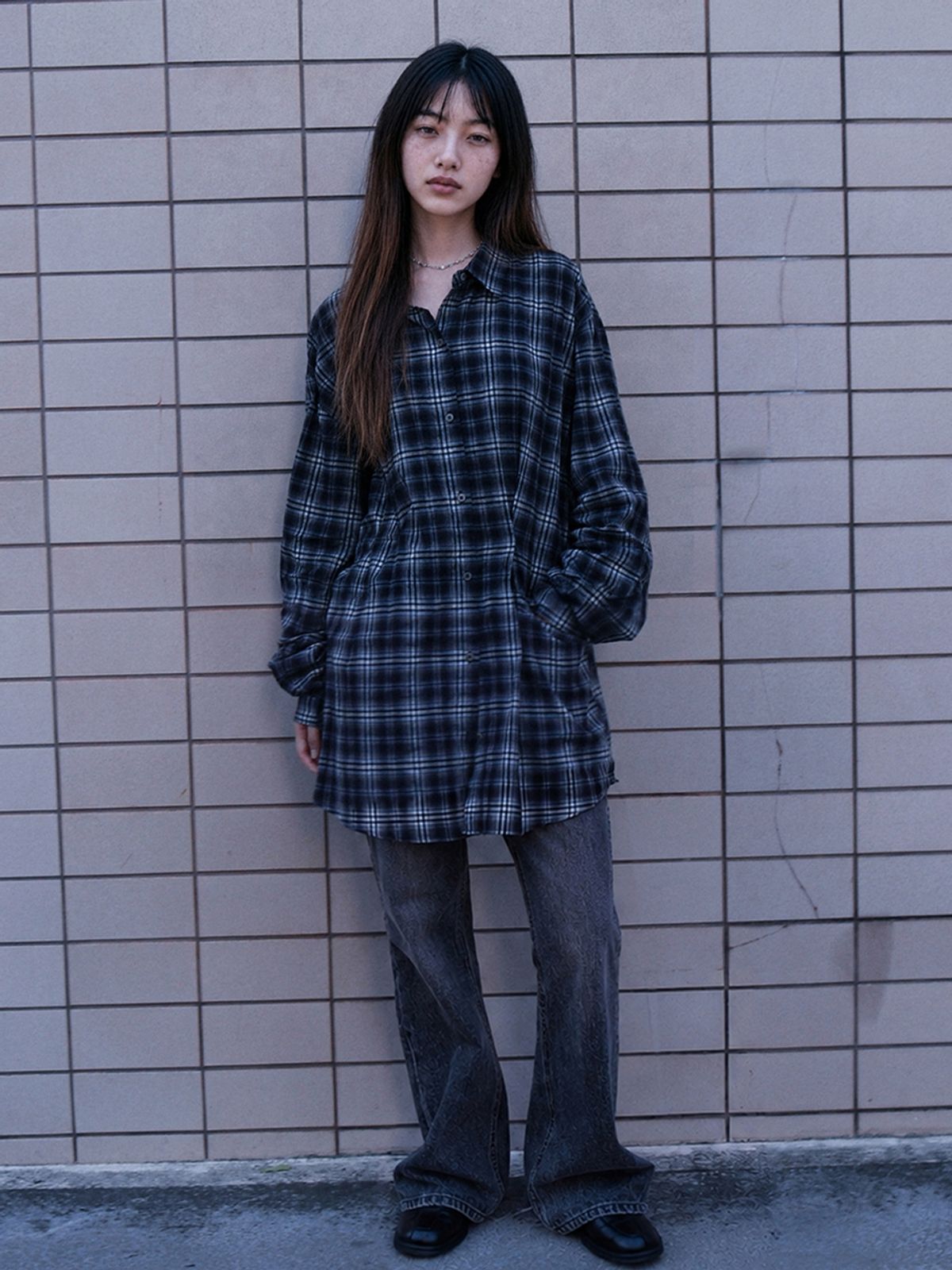 리히트(REHEAT) OVERSIZED POCKET SHIRT_BLUE