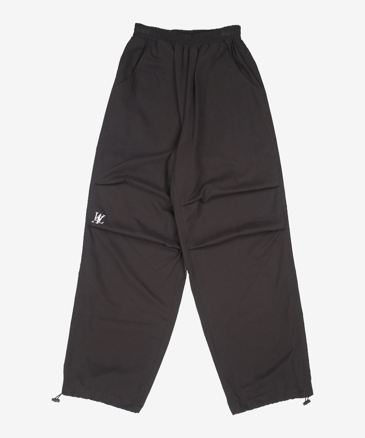 우알롱(WOOALONG) Signature pin tuck string jogger pants - BLACK M