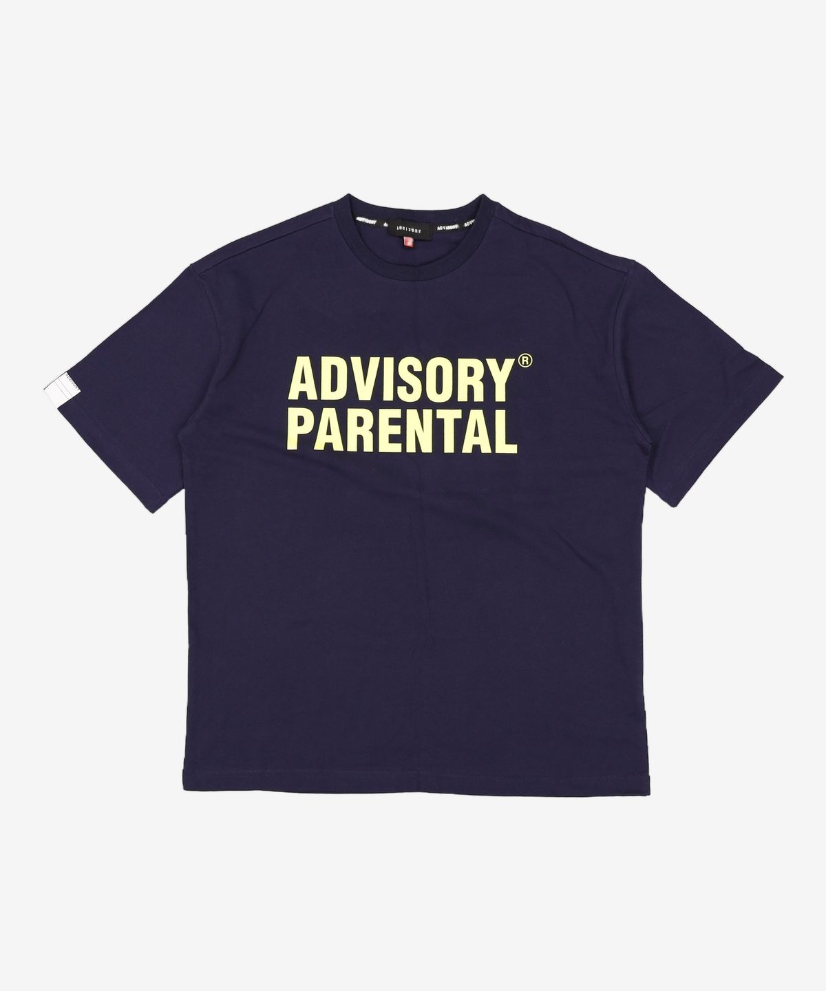 어드바이저리(ADVISORY) Square Print Crew Neck T-Shirt - Navy M