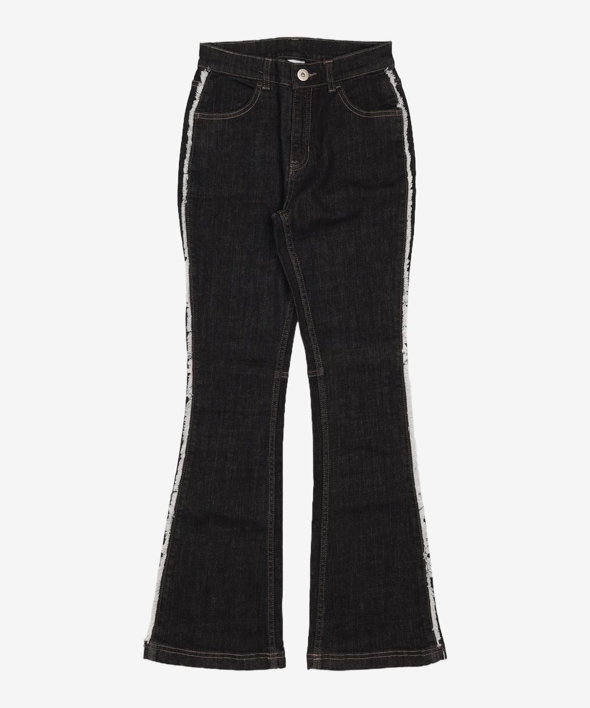 오아이오아이 컬렉션(OIOI COLLECTION) FRINGE RAW WESTERN DENIM PANTS [BLACK] S