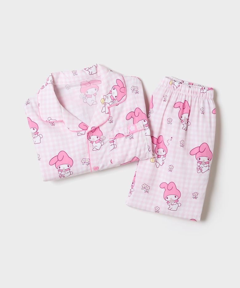 [키즈] (산리오캐릭터즈) 긴팔 파자마(Light Pink)_SPPPG49KU1