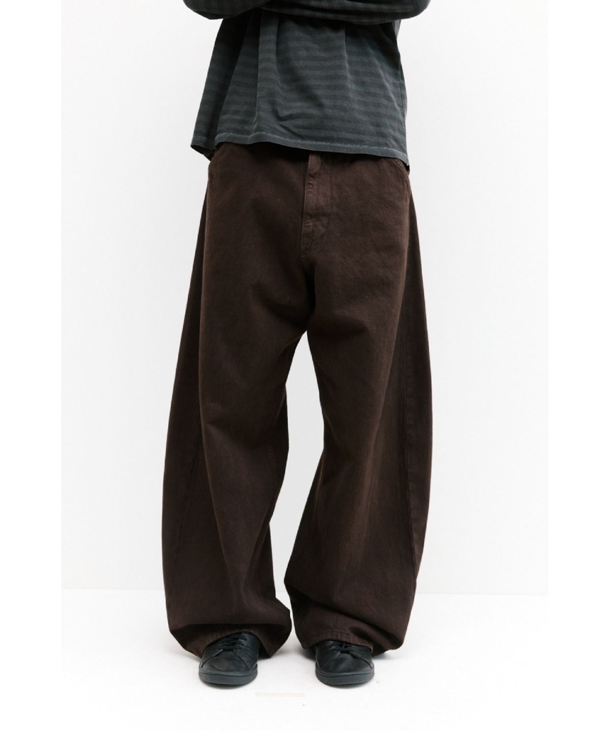 해칭룸(HATCHINGROOM) Wide Curve Jeans Brown
