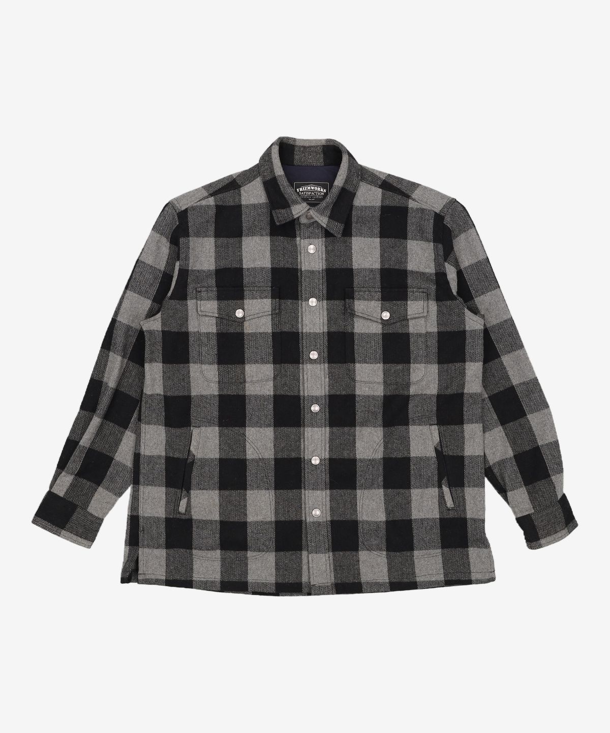 프리즘웍스(FRIZMWORKS) HEAVY FLANNEL SHIRT JACKET _ BLACK L
