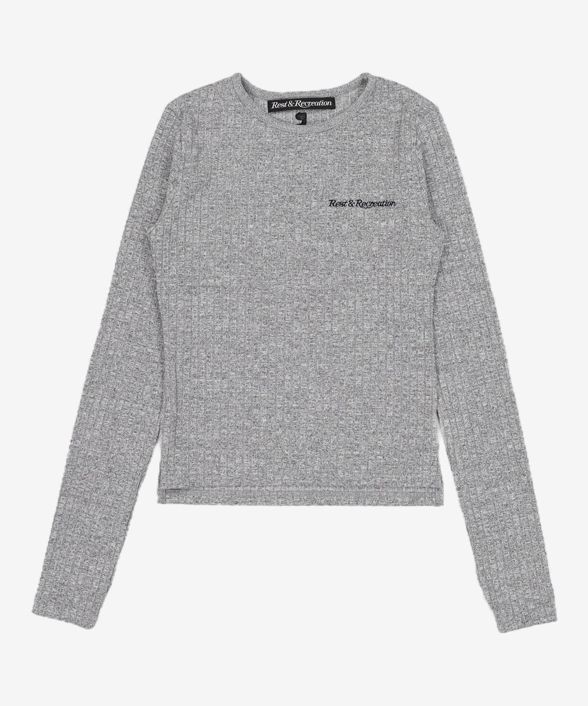 레스트앤레크레이션(REST&RECREATION) RR LOGO LONG SLEEVE TOP_GREY