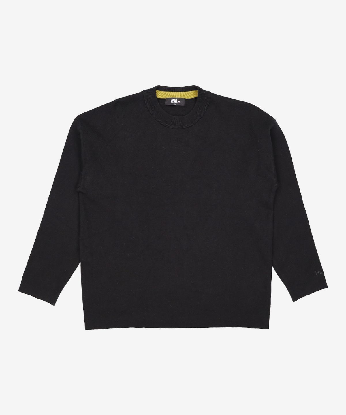 더블유엠엘(WML) 소매 배색 오버핏 스웨터 (BK)_NNA4ER1991BK XL