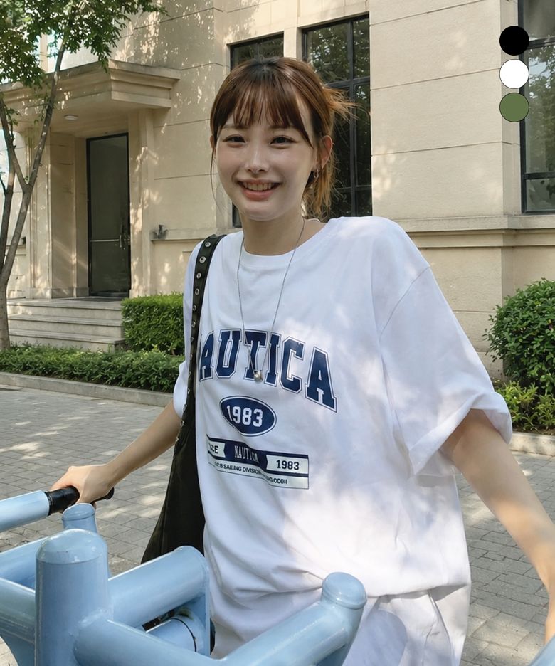 아치 프레임 로고 티셔츠(3colors) NTS6026