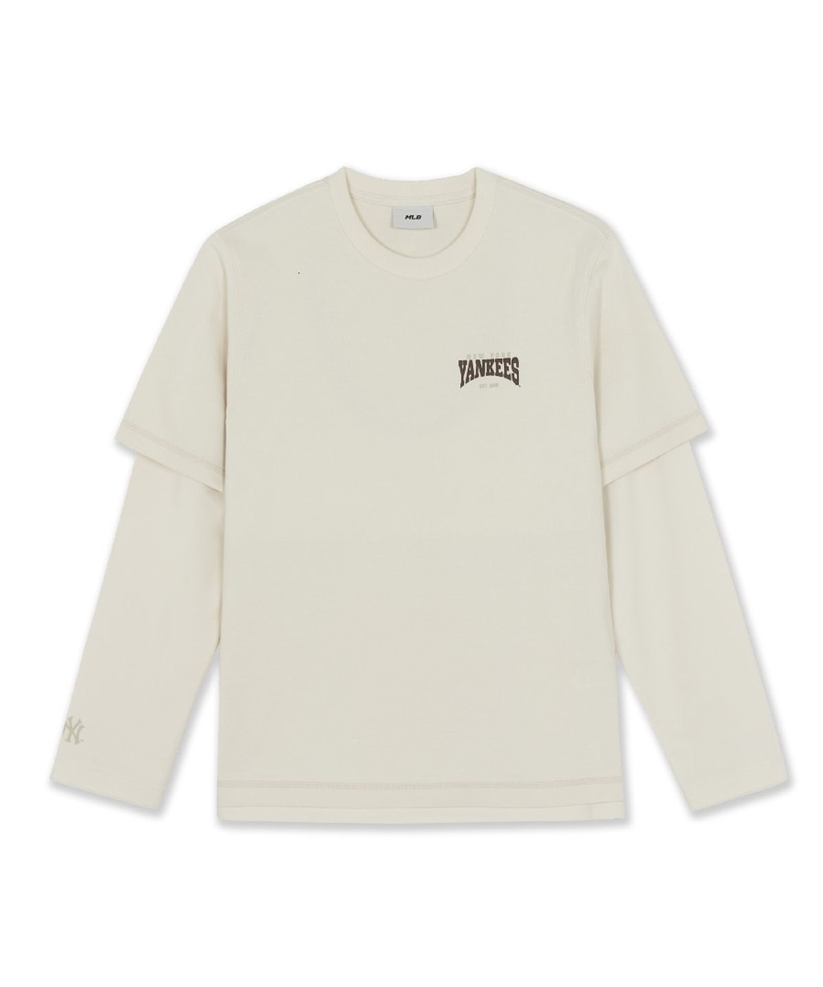 엠엘비(MLB) 베이직 스트릿 헤비웨이트 레이어드 긴팔 티셔츠 NY (Cream)