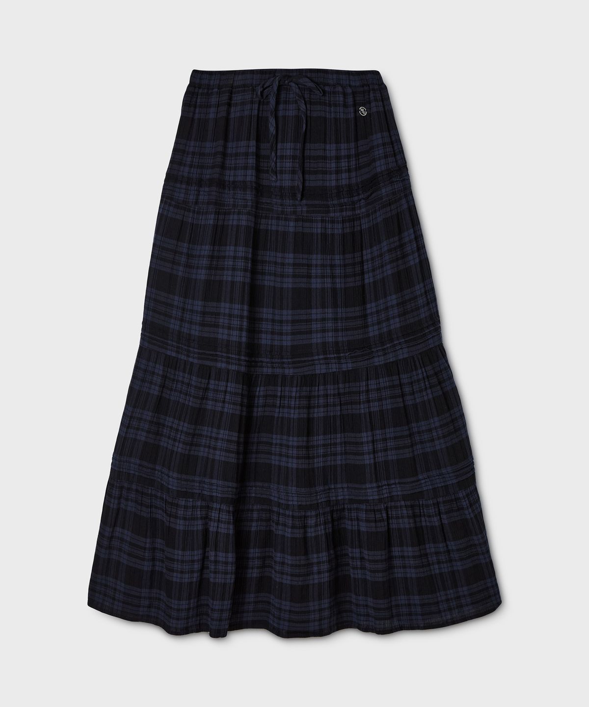 후아유(WHO.A.U) Check Long Tiered Skirt / WHWHG3822F