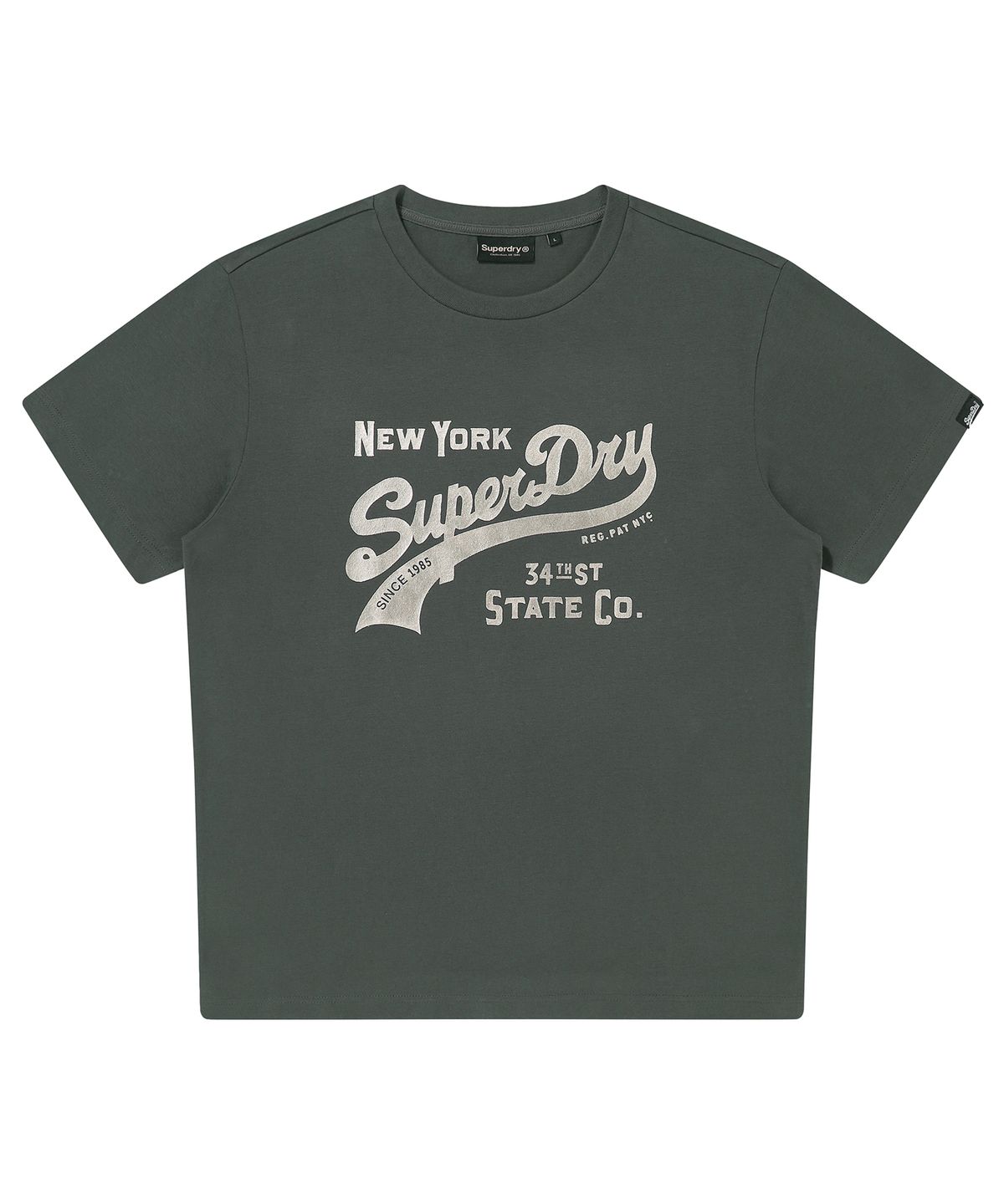 슈퍼드라이(SUPERDRY) 뉴욕 빈티지 로고 티셔츠 다크그레이 SDUISDP88DGR