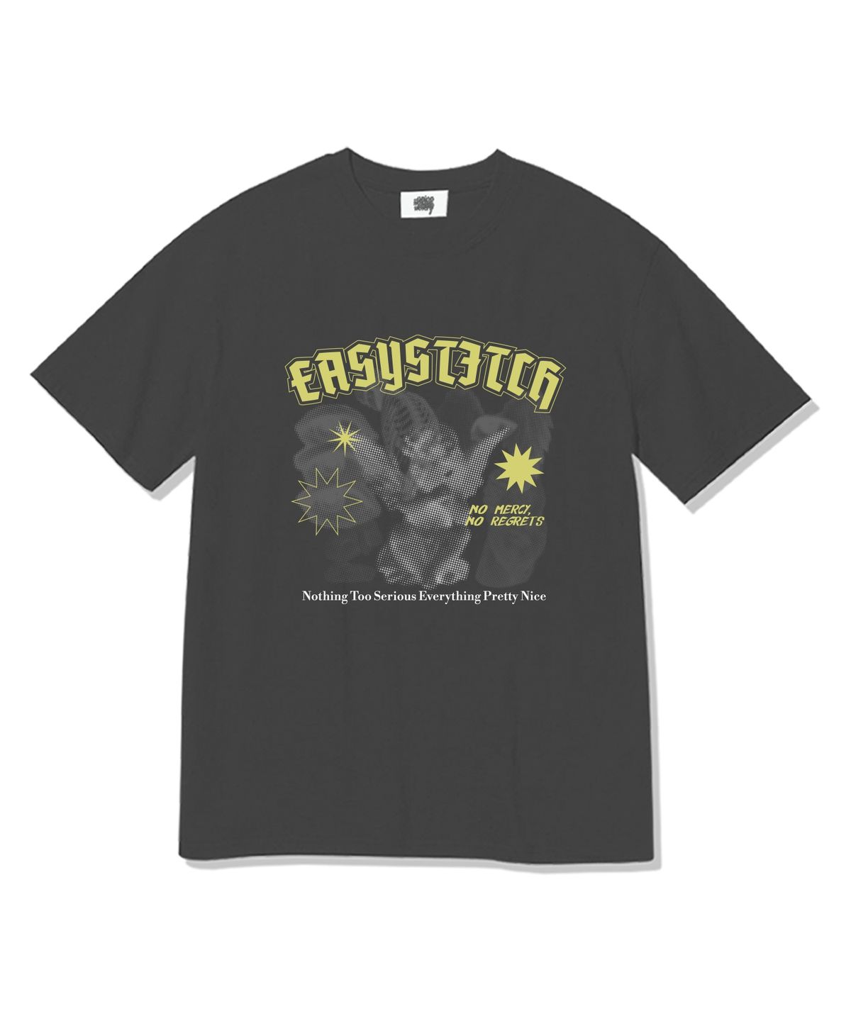이지스티치(EASY STITCH) 나띵투시리어스  반팔티셔츠 다크그레이