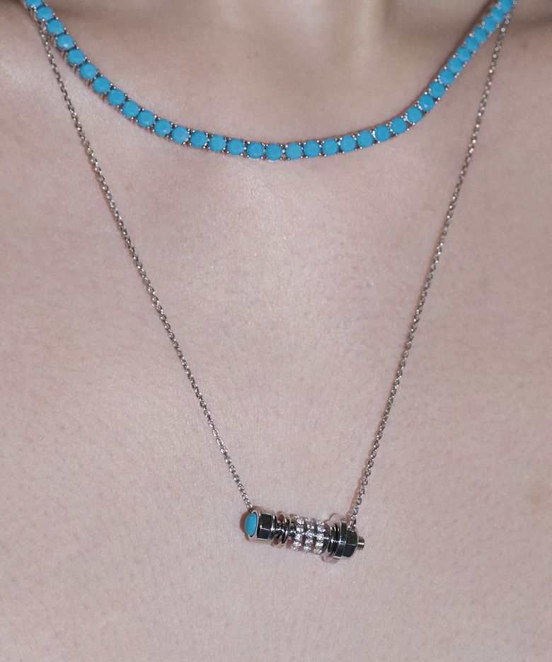 [925 SILVER] LOCK-IN TURQUOISE N