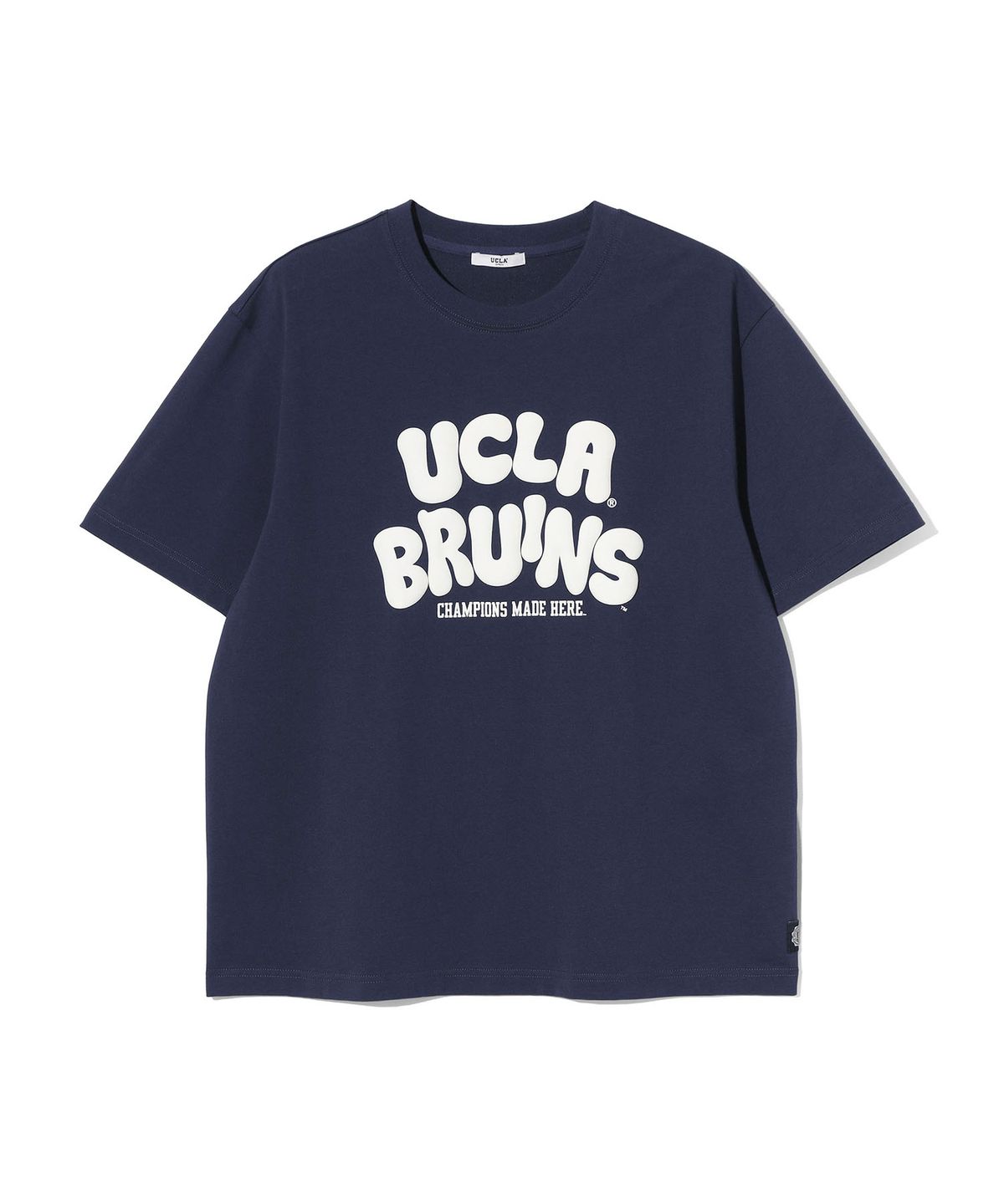 유씨엘에이(UCLA) 남녀공용 퍼프 레터링 오버핏 티셔츠[NAVY](UC3ST23)