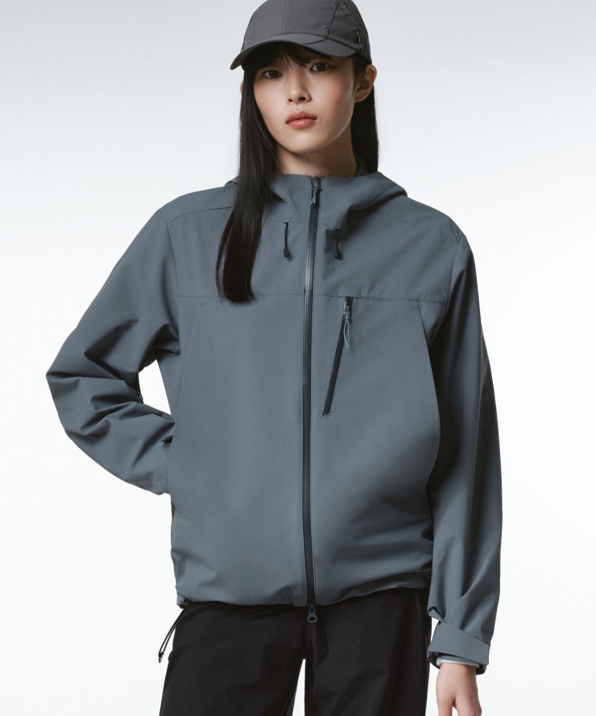 무신사 스탠다드 우먼(MUSINSA STANDARD WOMAN) [시티 레저] 우먼즈 쉘터 윈드브레이커 [블루 그레이]